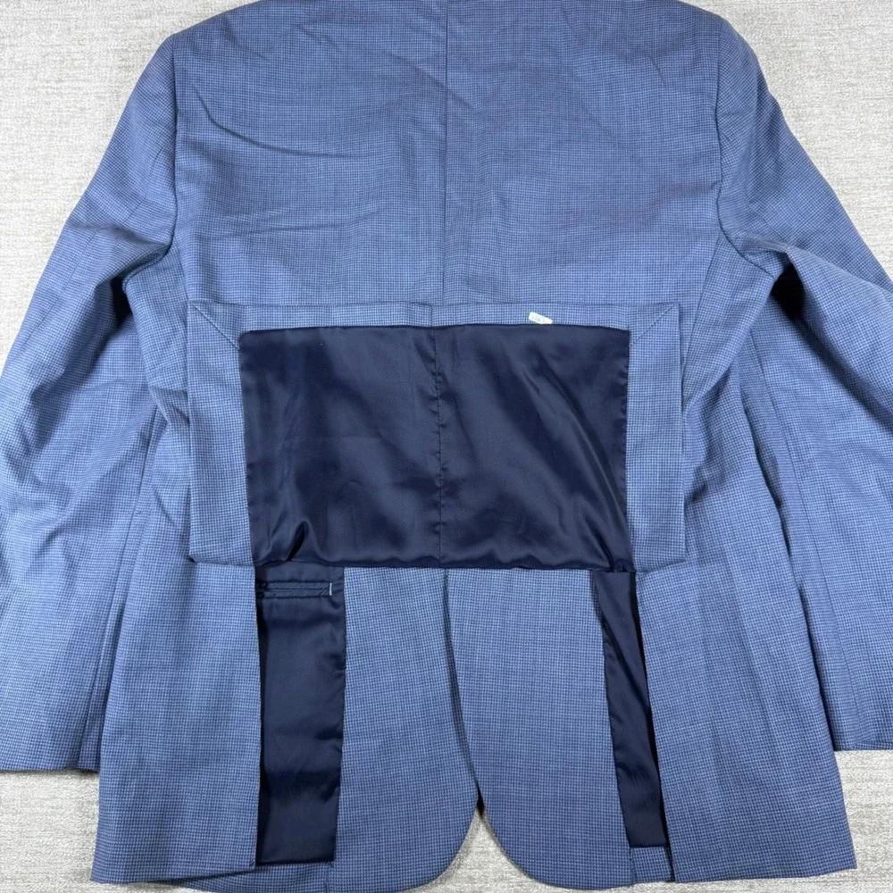 Jos. A. Bank Sport Coat Mens 40 Regular Blue Traveler Tailored Fit 100% Wool